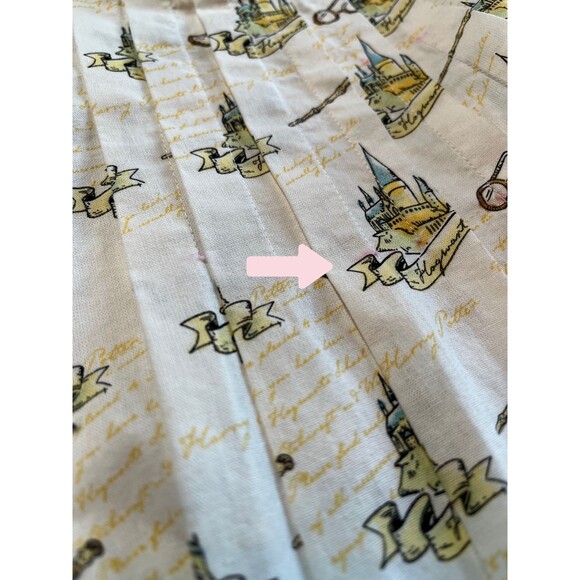 Handmade Harry Potter Hogwarts Nightgown White Yellow Sleeveless Pullover XS S - Picture 10 of 13